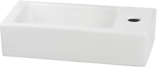 Saqu Trento fontein rechts 36x18cm mat wit