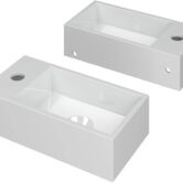 Saqu Carpo Fontein 36x18x9 cm Glans Wit