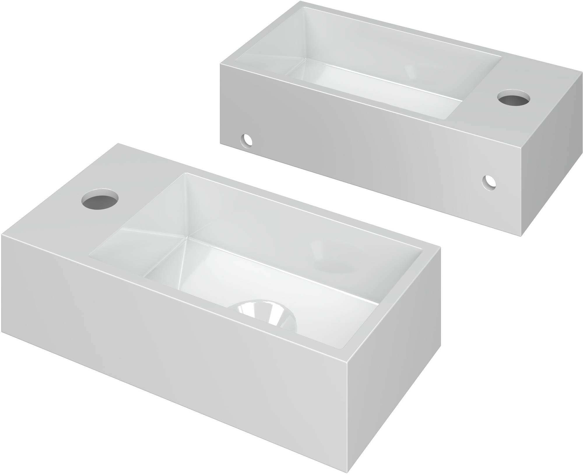 Saqu Carpo Fontein 36x18x9 cm Glans Wit