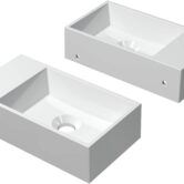 Saqu Fontein zonder kraangat links 40x22x10 cm Glans Wit
