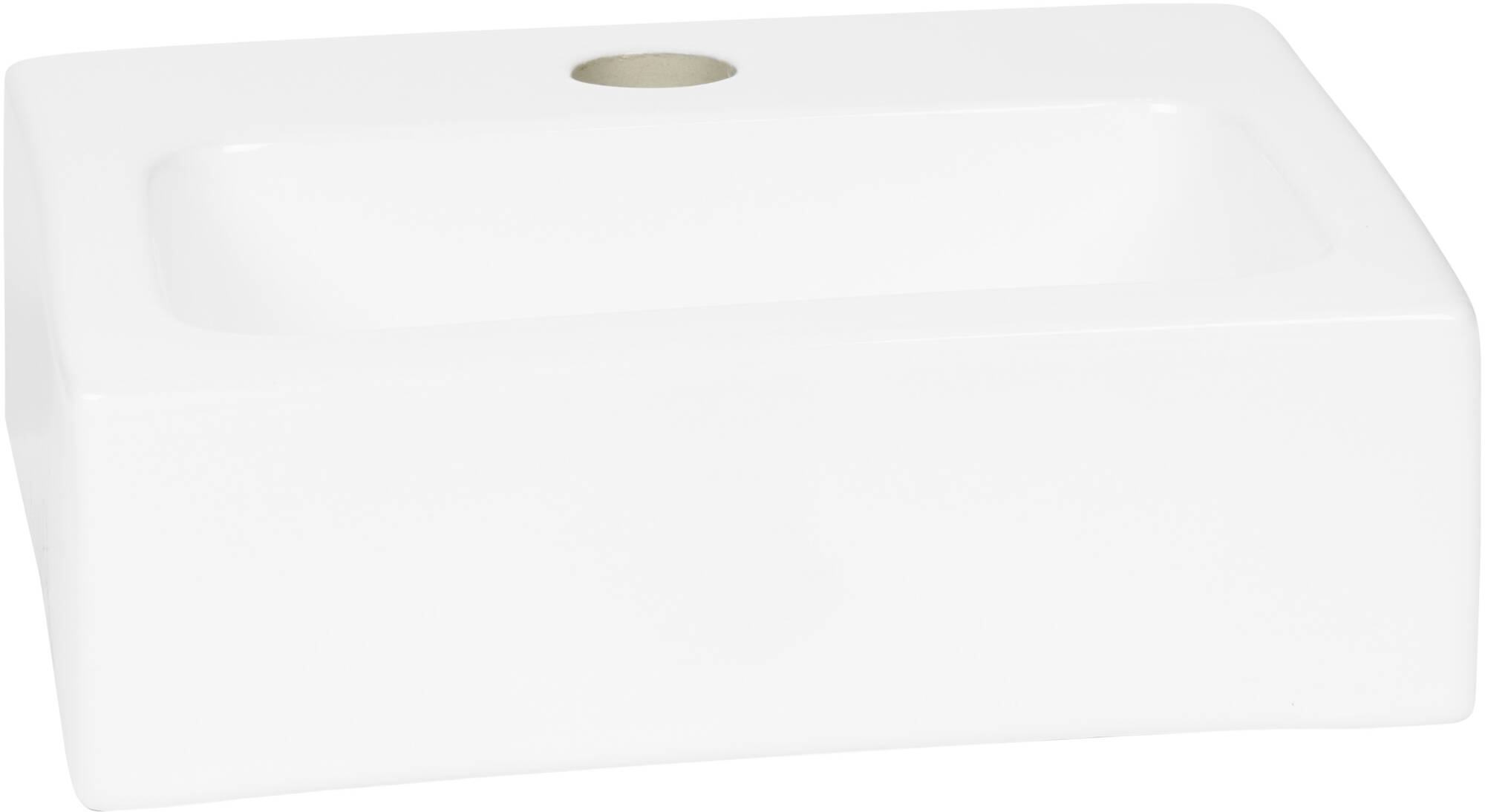 Saqu Basin small Fontein 1 kraangat 28x24,5x9 cm
