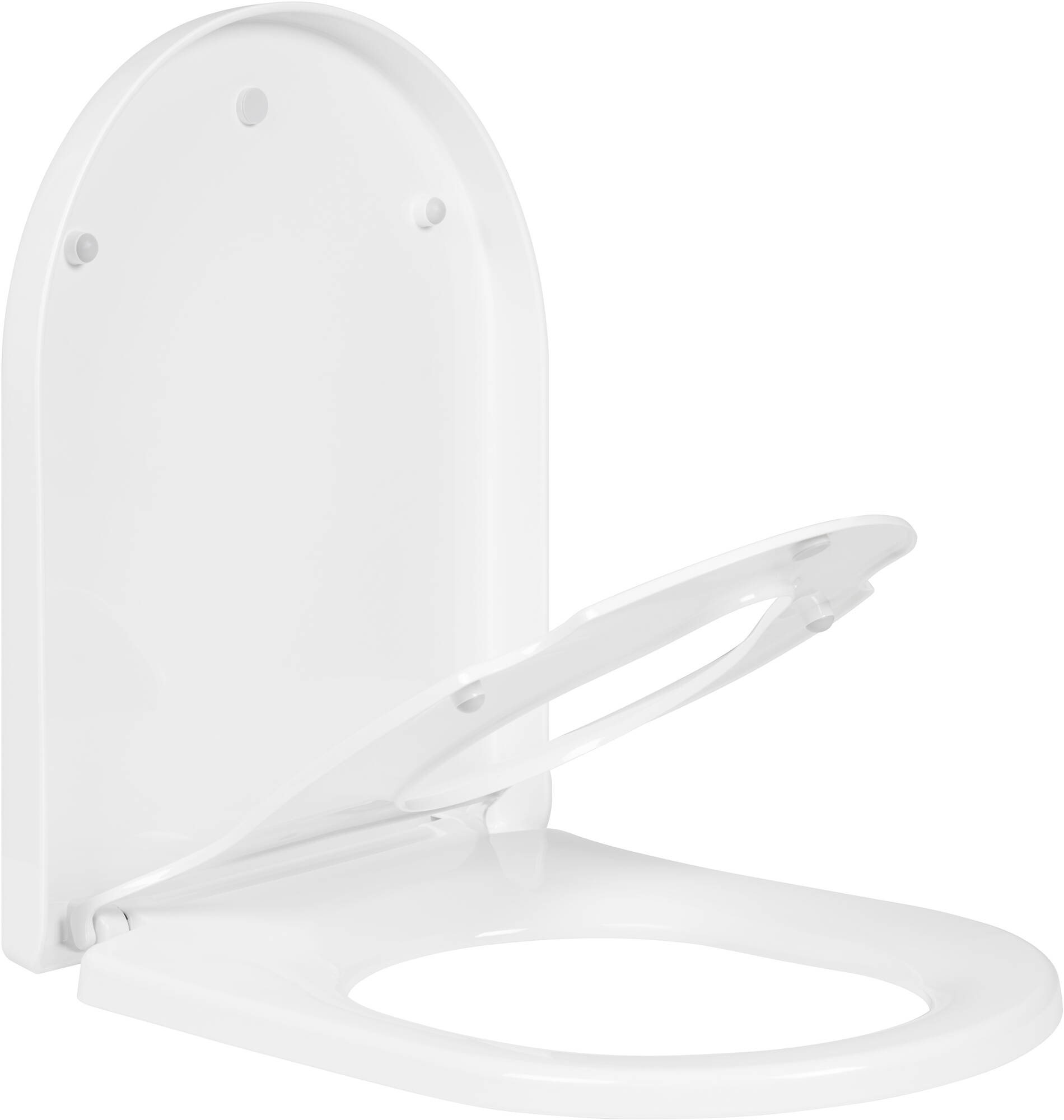 Saqu Touch Double toiletbril met kinderzitje, softclose en quickrelease 33,1x45,4 x4,7cm wit