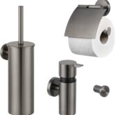 Saqu Nemo toilet accessoires 4-delig gunmetal