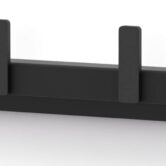 ZACK Potes Handdoekhaak 24x1,9x4,5 cm Zwart