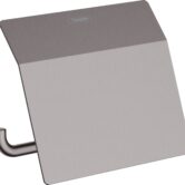 Hansgrohe AddStoris toiletrolhouder met klep 15,3x11,6x8,6cm brushed black chroom