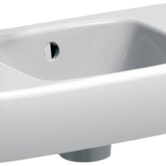 Geberit Renova Compact Fontein 1 KRG L Overloop 45x25x14,5 cm Glans Wit