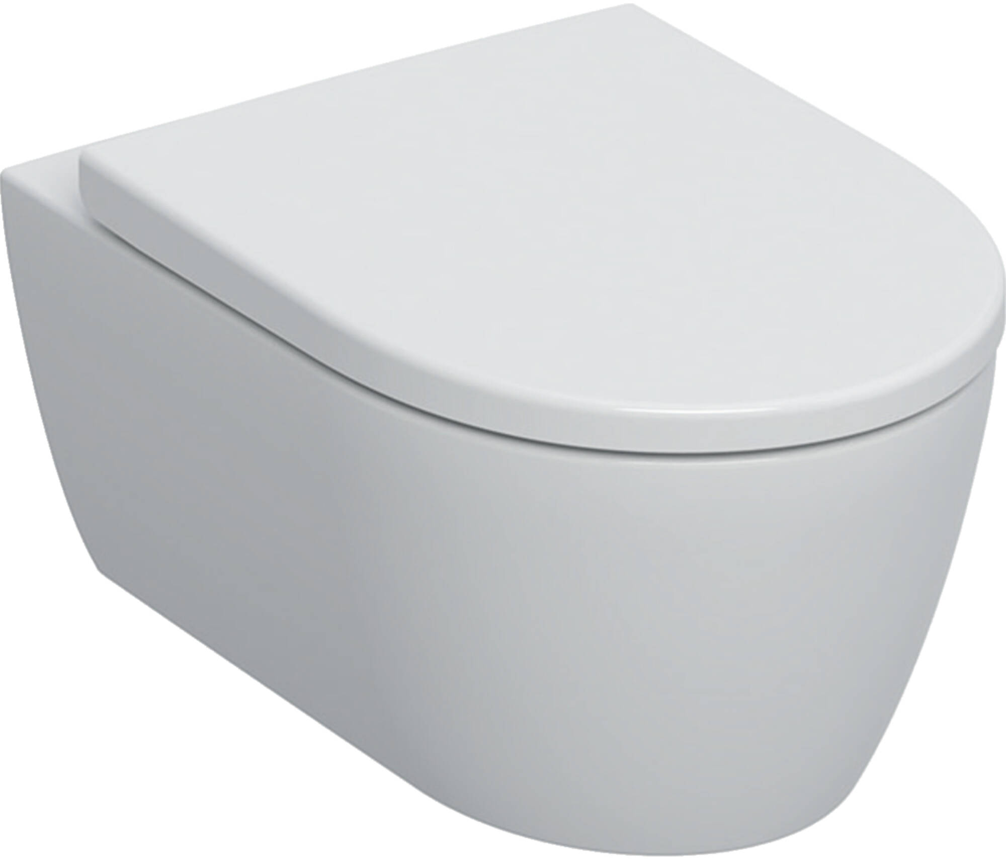 Geberit iCon hangtoilet randloos incl. softclose toiletbril met quickrelease mat wit