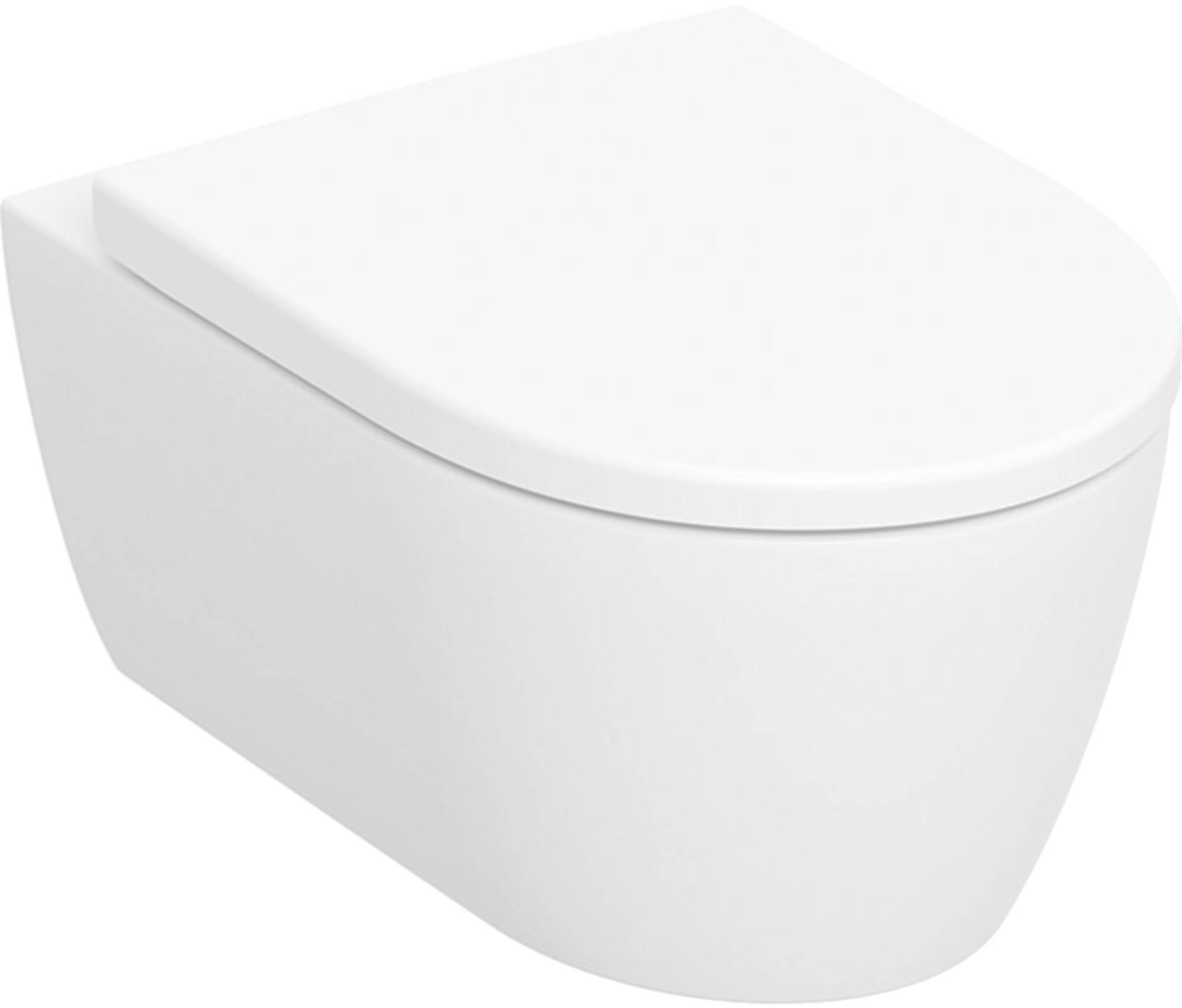 Geberit iCon hangtoilet randloos incl. softclose toiletbril met quickrelease glans wit