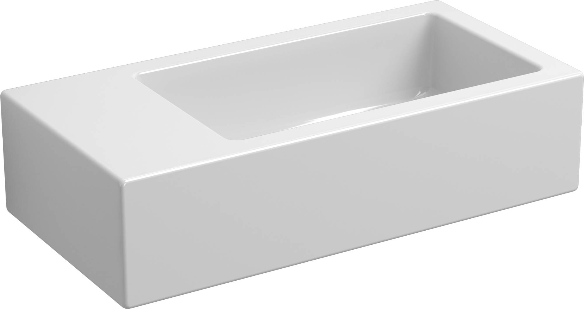 Clou Flush 3 fontein zonder kraangat 36x18cm wit
