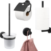 Saqu Eurotrend toilet accessoires 4-delig mat zwart