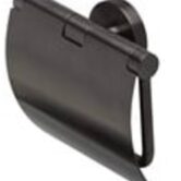 Geesa Nemox toiletrolhouder met klep brushed black metal
