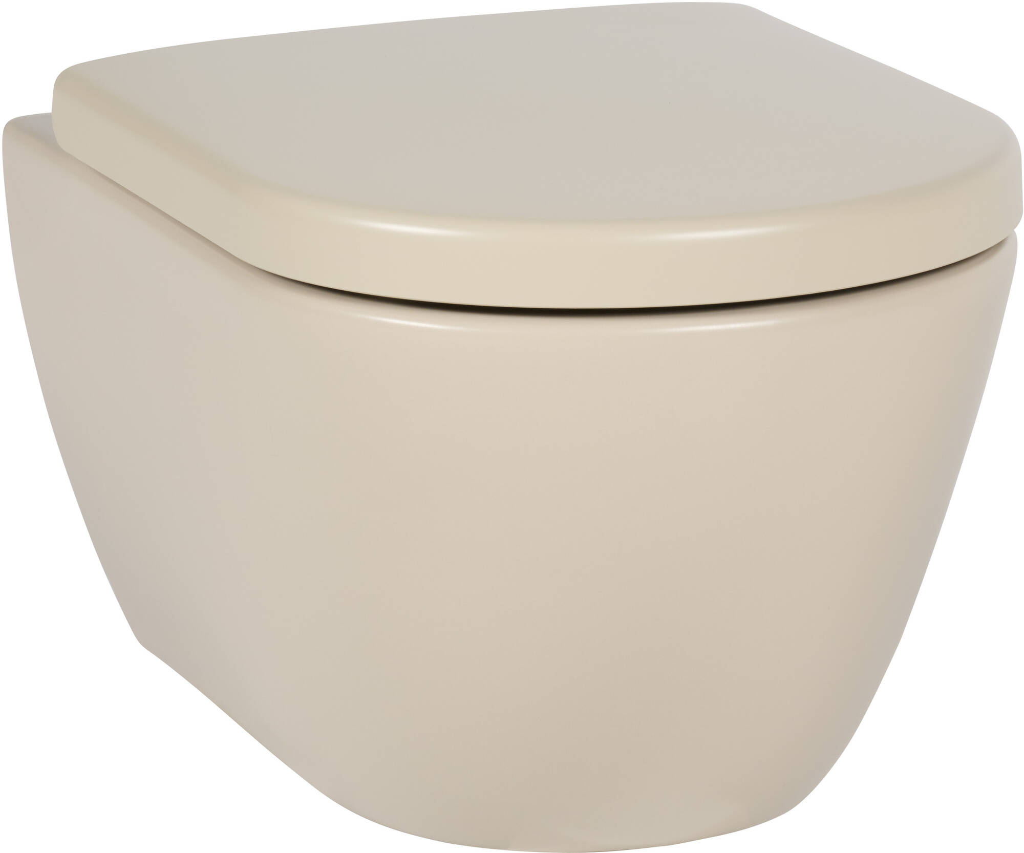 Saqu Poma hangtoilet Swirlflush mat beige