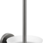 Saqu Eurotrend toiletborstel met wandhouder gunmetal