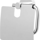 Saqu Eurotrend toiletrolhouder met klep chroom