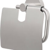 Saqu Eurotrend toiletrolhouder met klep geborsteld nikkel