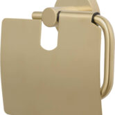 Saqu Eurotrend toiletrolhouder met klep geborsteld messing