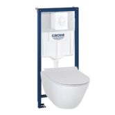 Ben Segno 2.0 toilet Xtra Glaze+ glans wit met Grohe Rapid SL reservoir en Skate Air bedieningspaneel wit
